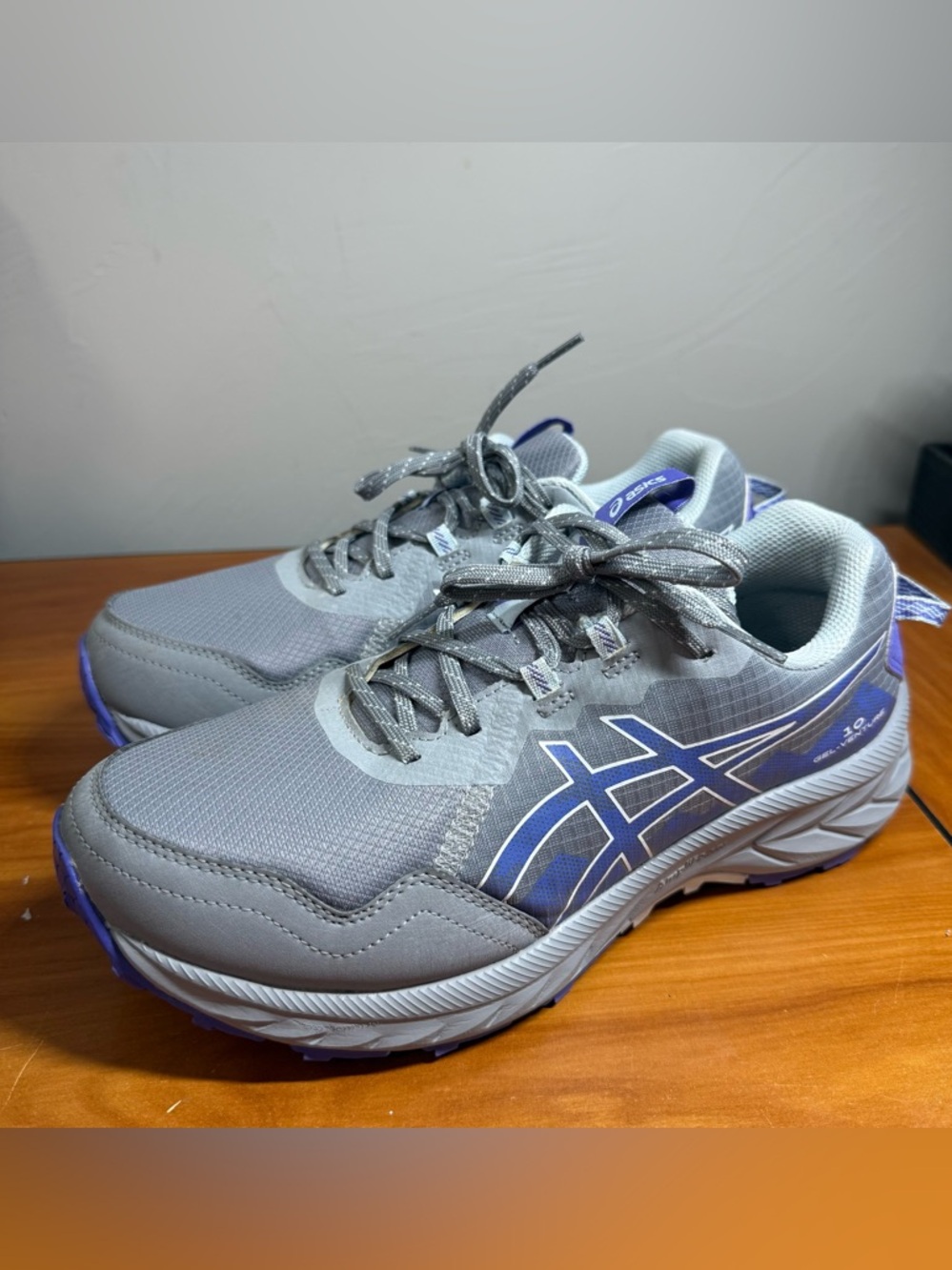 ASICS Gel Venture 10 Wmns Wide Width Trail Running Shoe Grey Purple 10‎ WIDE